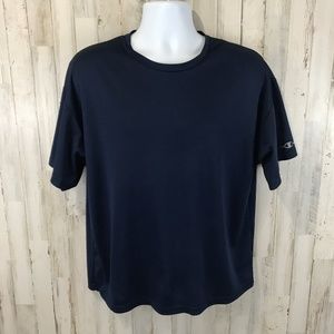 5/$25 Champion Mens Athletic Shirt L Blue Lightweight X16